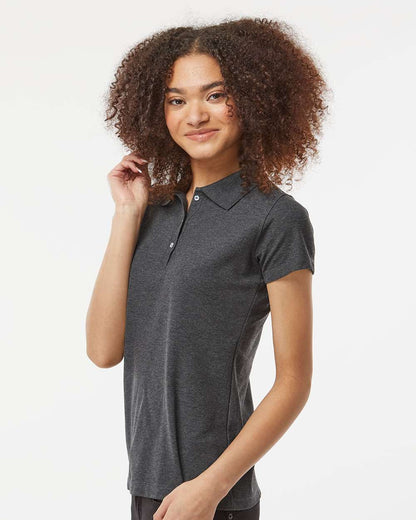 Tultex Women's 50/50 Sport Pique Polo 401 #colormdl_Heather Charcoal