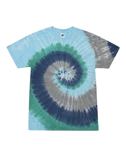Colortone Youth Multi-Color Tie-Dyed T-Shirt 1000Y #color_Earth