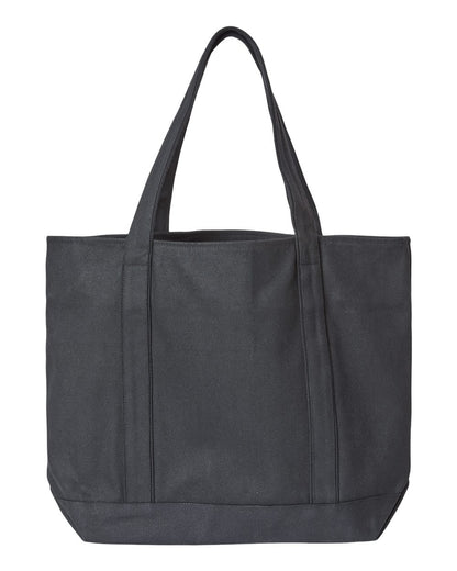 Liberty Bags XL Zippered Cotton Canvas Resort Tote 8873 #color_Black/ Black