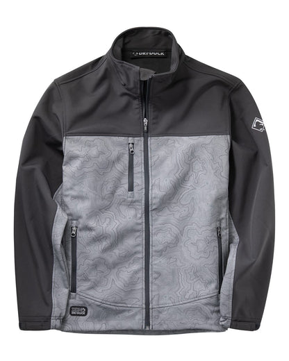 DRI DUCK Men's Tall Motion Soft Shell Jacket 5350T #color_Topo/ Charcoal