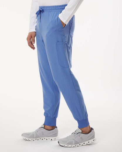 Jaanuu Men's Osmo 8-Pocket Scrub Joggers M20002 #colormdl_Ceil Blue