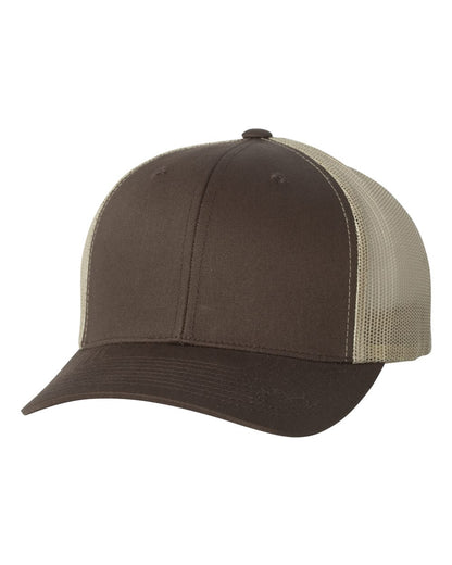 YP Classics Retro Trucker Cap 6606 #color_Brown/ Khaki