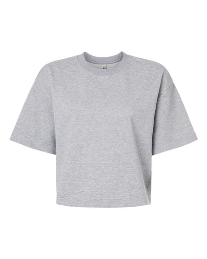 American Apparel Women's French Terry Mid-Length Boxy Top FTCB0 #color_Heather Grey