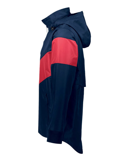 Holloway Men's Potomac Hooded Jacket 229527 #color_Navy/ Scarlet