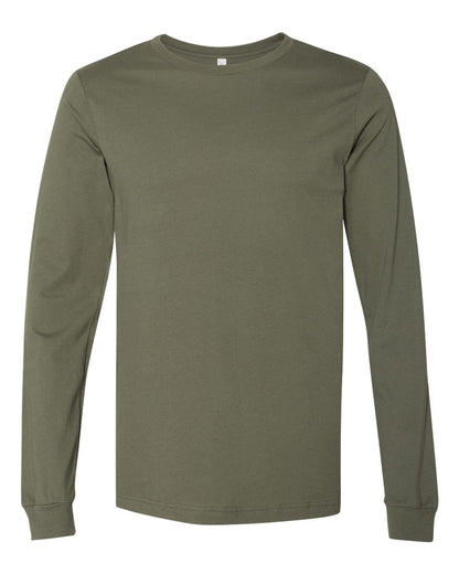 BELLA + CANVAS Jersey Long Sleeve Tee 3501 #color_Military Green