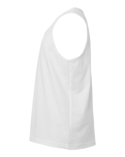 BELLA + CANVAS Youth Heather CVC Tank 3480YCVC #color_Solid White Blend