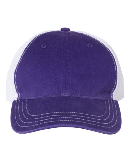 Richardson Garment-Washed Trucker Cap 111 #color_Purple/ White