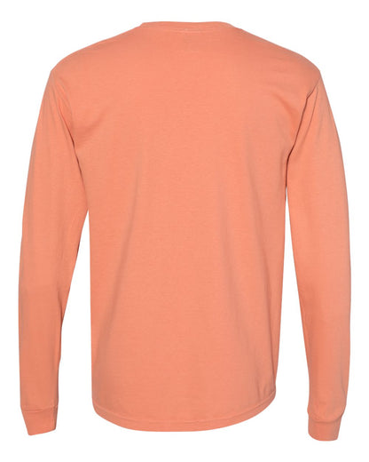 Comfort Colors Unisex Garment-Dyed Heavyweight Long Sleeve Pocket T-Shirt 4410 #color_Terracotta