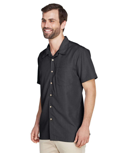Harriton Men's Barbados Textured Camp Shirt M560 #colormdl_Black