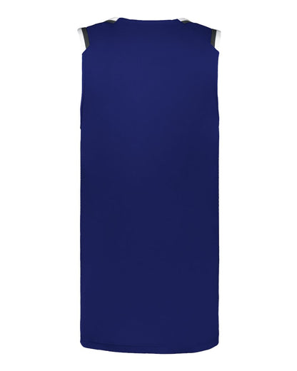 Alleson Athletic Men's Retro Basketball Jersey A51000 #color_Navy/ Graphite/ White