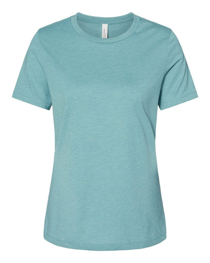 BELLA + CANVAS Women’s Relaxed Fit Heather CVC Tee 6400CVC #color_Heather Blue Lagoon