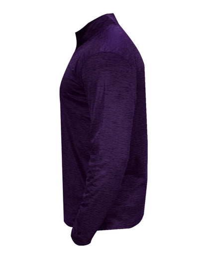 Badger Tonal Blend Quarter-Zip Pullover 4172 #color_Purple Tonal Blend