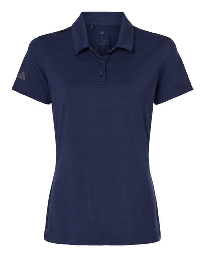 Adidas Women's Textured Stripe Polo A707 #color_Dark Blue