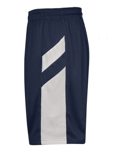 Alleson Athletic Youth B-Pivot Rev. Shorts 2266 #color_Navy/ White