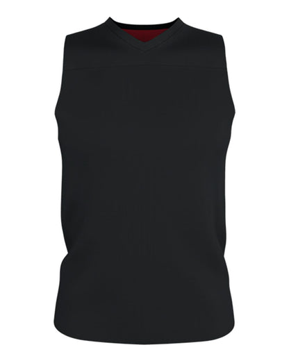 Alleson Athletic Youth Blank Reversible Game Jersey A105BY #color_Black/ Red