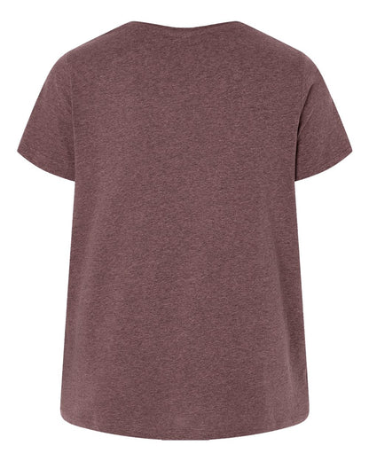 LAT Women's Curvy Collection Fine Jersey Tee 3816 #color_Sangria Blackout