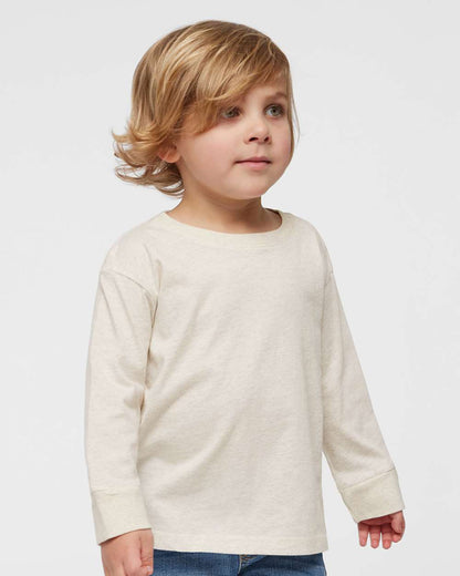 Rabbit Skins Toddler Fine Jersey Long Sleeve Tee 3302 #colormdl_Natural Heather