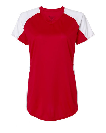 Augusta Sportswear Women's Cutter Jersey 1522 #color_Red/ White