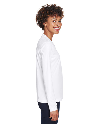 Team 365 Ladies' Zone Performance Long-Sleeve T-Shirt TT11WL #color_WHITE