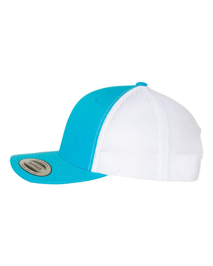 YP Classics Retro Trucker Cap 6606 #color_Turquoise/ White
