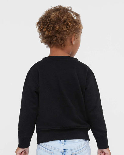 Rabbit Skins Toddler Fleece Crewneck Sweatshirt 3317 #colormdl_Black