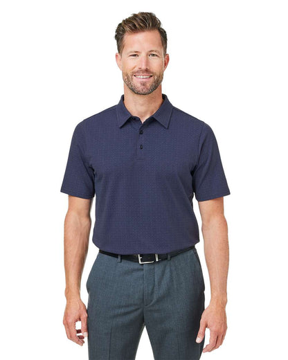 Devon & Jones Men's Crownlux Performance® Geo Polo DG101 #colormdl_Navy/ French Blue