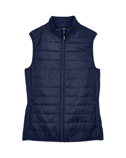 CORE365 Women's Prevail Packable Puffer Vest CE702W #color_Classic Navy