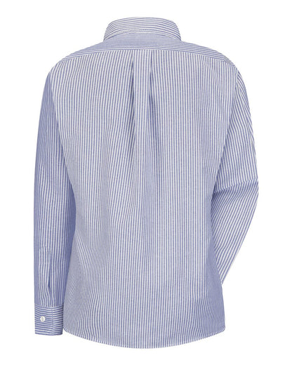 Red Kap Women's Executive Dress Shirt SR71 #color_Blue/ White Stripe