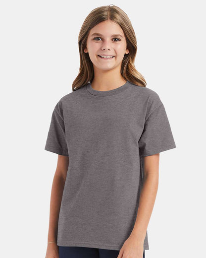 Hanes Authentic Youth T-Shirt 5450 #colormdl_Oxford Grey