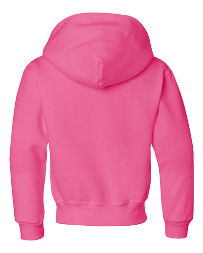 JERZEES Youth NuBlend® Hooded Sweatshirt 996YR #color_Neon Pink
