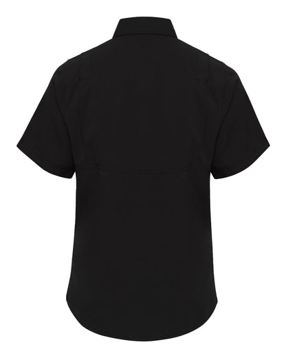 Paragon Women's Hatteras Performance Short Sleeve Fishing Shirt 704 #color_Black