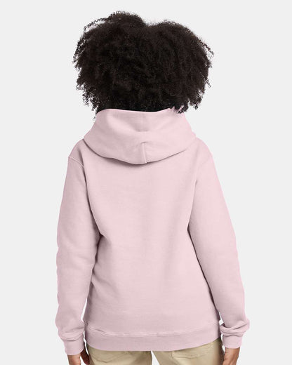 Hanes Youth EcoSmart® Hooded Sweatshirt P473 #colormdl_Pale Pink