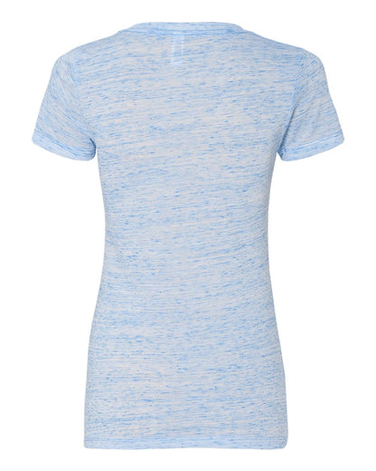 BELLA + CANVAS Women’s Jersey Deep V-Neck Tee 6035 #color_Blue Marble