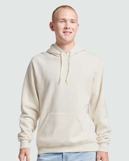 JERZEES Unisex Eco™ Premium Blend Ring-Spun Hooded Sweatshirt 700MR #colormdl_Sweet Cream Heather