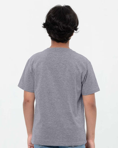 Threadfast Apparel Youth Epic CVC T-Shirt T1001B #colormdl_Heather Dark Grey