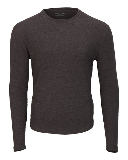 Boxercraft Men's Waffle Knit Long Sleeve T-Shirt BM3103 #color_Charcoal Heather