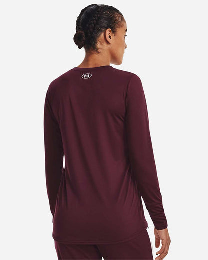Under Armour Women's Team Tech™ Long Sleeve T-Shirt 1376852 #colormdl_Maroon/ White