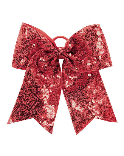 Augusta Sportswear Sequin Cheer Hair Bow 6702 #color_Red