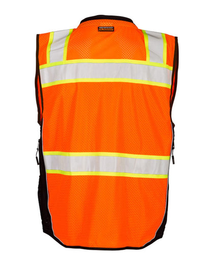 Kishigo Unisex Premium Black Series® Surveyors Vest S5002-5003 #color_Orange