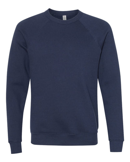 BELLA + CANVAS Sponge Fleece Raglan Crewneck Sweatshirt 3901 #color_Navy