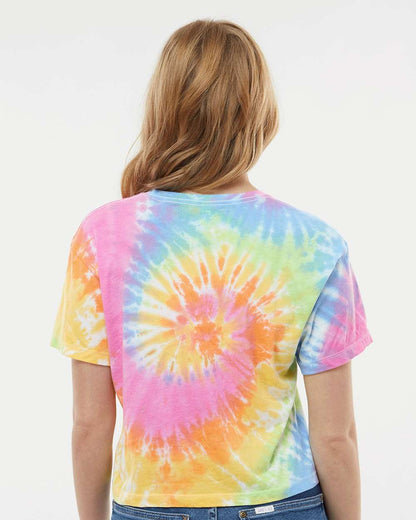 Colortone Women's Tie-Dyed Crop T-Shirt 1050 #colormdl_Eternity