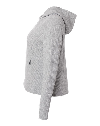 North End Women's Spirit Textured Hooded Pullover NE729W #color_Platinum Heather