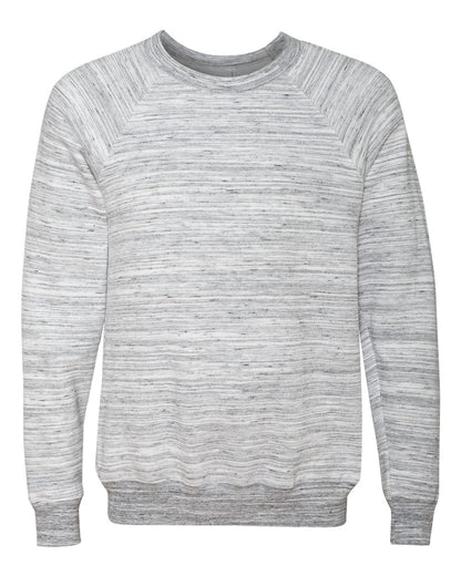 BELLA + CANVAS Sponge Fleece Raglan Crewneck Sweatshirt 3901 #color_Light Grey Marble