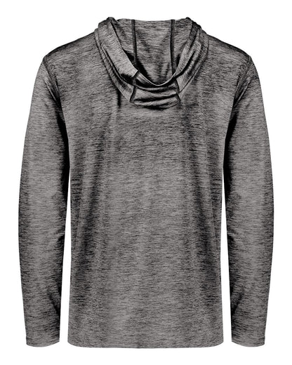 Holloway Youth Electrify CoolCore® Hooded Sweatshirt 222689 #color_Black Heather