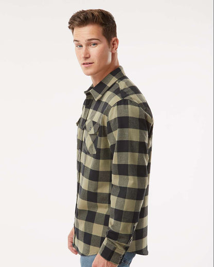 Independent Trading Co. Flannel Shirt EXP50F #colormdl_Olive/ Black