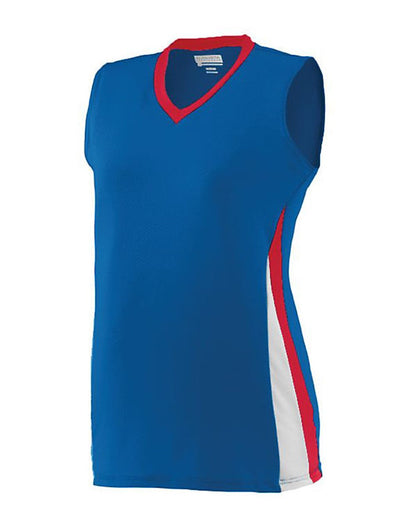 Augusta Sportswear Girls' Tornado Jersey 1356 #color_Royal/ Red/ White