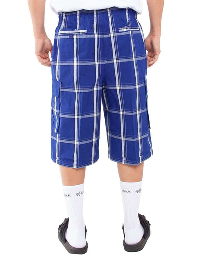 Shaka Wear Men's Plaid Shorts SHSP #colormdl_Royal