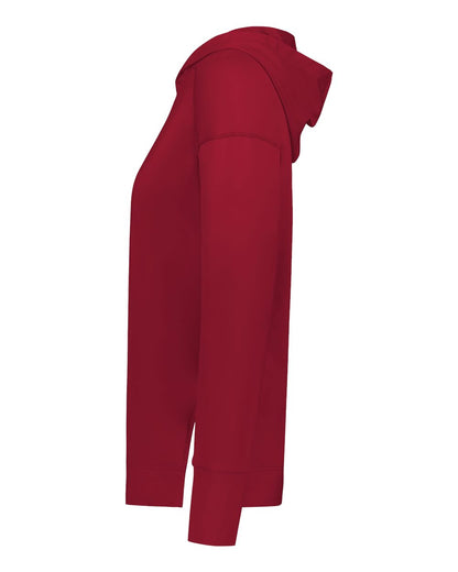 Holloway Women's Eco Revive™ Ventura Soft Knit Hooded Sweatshirt 222798 #color_Scarlet