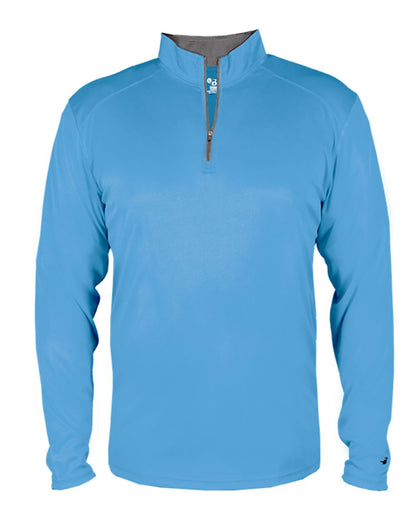 Badger B-Core Quarter-Zip Pullover 4102 #color_Columbia Blue/ Graphite