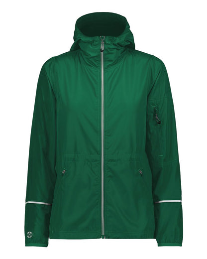 Holloway Women's Packable Hooded Jacket 229782 #color_Dark Green